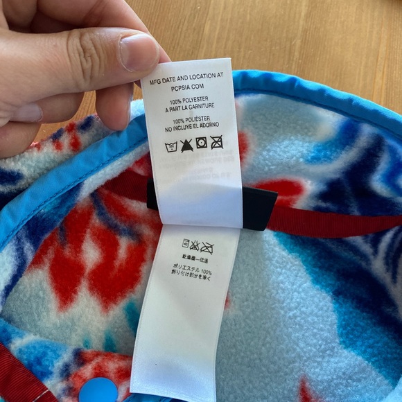 RARE Patagonia Synchilla Snap-T Manoa Floral Hawaiian Fleece Pullover S Blue. - Picture 6 of 7